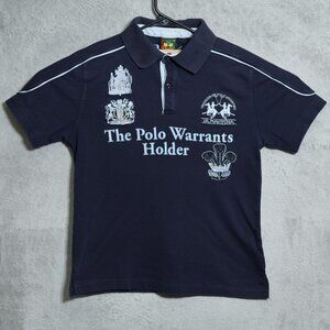 La Martina Polo Shirt Mens Medium Navy Blue The Polo Warrants Holder Embroidered